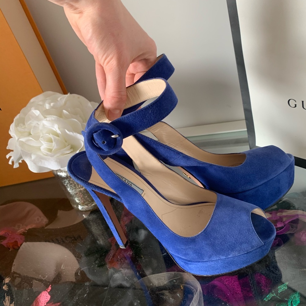 PRADA heels -Cobalt Blue